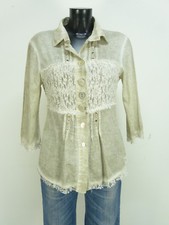 BOTTEGA BLUSE GR 44 / GRAU MIT