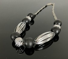 Art Deco Modeschmuck Kette Galalith & Chrom 30er Jahre , wohl Jakob Bengel