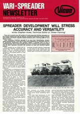 Vicon Vari-Spreader Newsletter