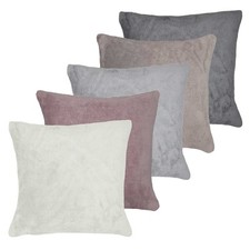 Kissenbezug 50x50 cm Plüsch Kissenhülle Flausch Fleece Microfaser Farbwahl