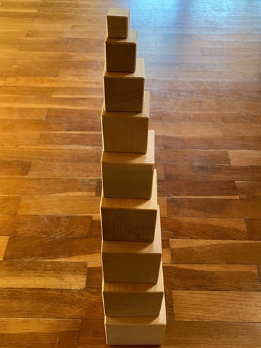 Montessori turm holz natur - turm,