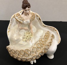 Woman Figurine Romanian Lace
