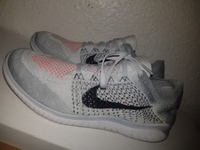Nike Free Run Flyknit Herren Laufschuhe Grösse 45.5 942838 003 Grau 2 X Getragen