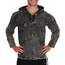 Baja Hoodie Herren alternativ Kapuzenpulli Baumwolle Stonewash Nachhaltig Fair 