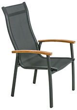 Stapelstuhl Chicago Wood 108.5 x 66 x 75 cm Aluminium / Holz / Textilen, Dehner