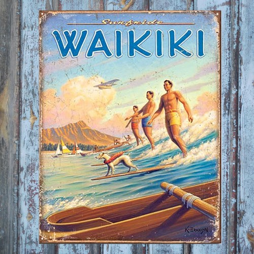 Surfer tiki schild 40 - surfer,