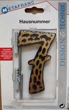 Hausnummer "7" Messing massiv