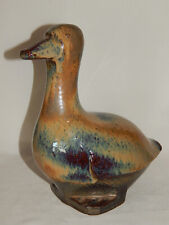 Rudi Stahl stehende  ENTE grosse Keramik - Figur mit Laufglasur