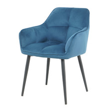 Samtstuhl Nuance – Azurblau