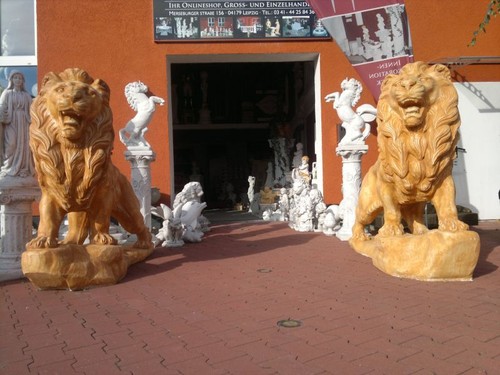 Große löwen steinfiguren - 2,