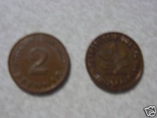 Münze BRD 2 Pfennig 1969 1970