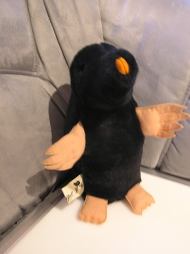 Plüschtier maulwurf schwarz - ,
