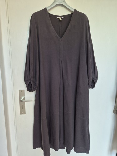 Kleid baumwolle anthrazit - kleid,