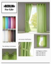 Vorhang Schal Ösen »Berlin« Schal Microsatin Blickdicht Lichtdurchlässig Uni