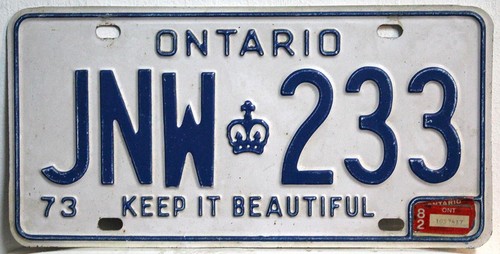 Kanada nummernschild ontario - nummernschild,