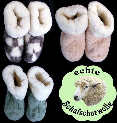 Hüttenschuhe aus 100 echter - 100%,