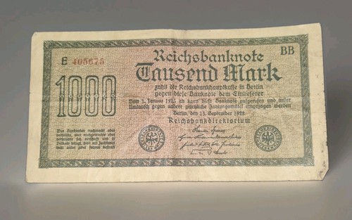Reichsbanknote 1000 mark 1922 - 1000,