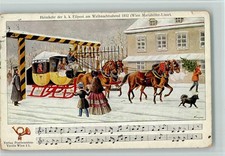 13030694 - Pferdeschlitten - Postkutsche Heimkehr der Eilpost am Weihnachten