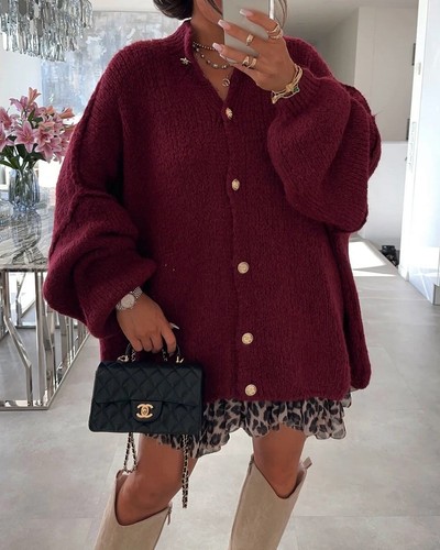 Oversize strickjacke cardigan - oversize,