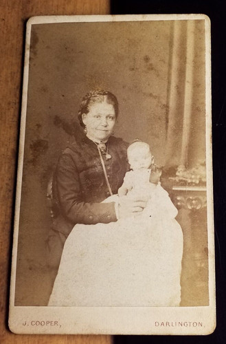 Sitting woman with baby cdv - sitting,