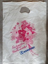 alte Tragetasche Plastiktüte Einkaufstüte KARSTADT - 46 x 32 cm  Rarität Sammler