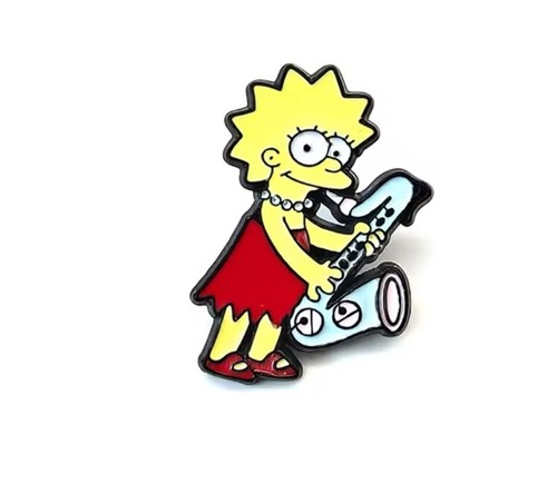 Lisa simpson saxophon emaille - lisa,