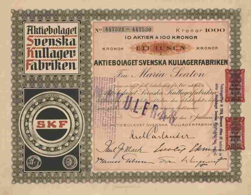 Skf göteborg 1918 schweinfurt - skf,
