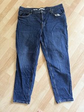 Mango MNG Damen Jeans Hose Newmom Mom Bootcut Straight Dunkelblau Blau 44 46 XL