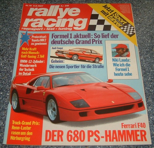 Rallye racing ferrari f - 16/87,