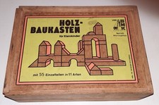 DDR Holzbaukasten für Kleinkinder  VEB BMK Chemie Betrieb Montagebau