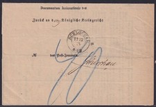 73478) SCHLOCHAU Schlesien 1875 unklare Taxierung "40" auf Behändigungsschein