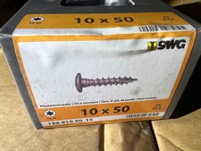25 Stück Packung Pfostenschraube Zaunschrauben 10x50mm /  H2Breg2