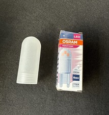 Lampenschirm G9 Schutz Glas Rauch Ersatzglas Ø25x60mm mit Gewinde 20mm +1.8W LED