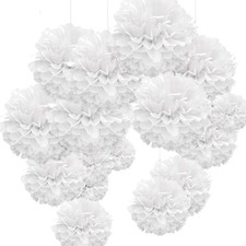 Hochzeitsdeko Pompons 24er Set