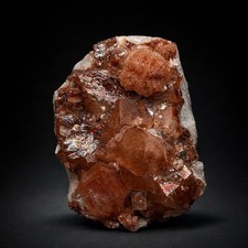 Lustrous Apophyllite over Red