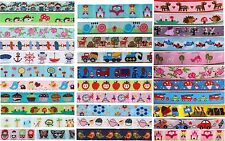 1m Webband 16mm * diverse Motive * Farbenmix * Aplikation Borte Bänder Dekoband