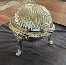 Antike Versilberte Muschelschale  Kaviarschale  "Jugendstil "