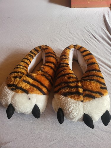 Hausschuhe tiger tatze plüsch - tiger,
