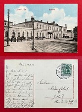 AK LÖBAU 1911 Bahnhof mit Pferdekutschen   ( 120193