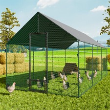 Hühnerstall wetterfest 6m 4m 3m Hühnerkäfig Außengehege für Hühner mit Dach Tür