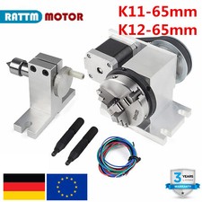 【DE】CNC 4th Achse Drehachse 3Jaw 4Jaw 65mm Schnitzmaschine Rotary Axis+Tailstock