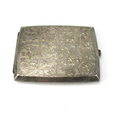 Art Deco Zigarettenetui 800er Silber 1948 Handarbeit Silver Cigarette Case 115g