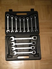 Starkmann Blackline Ring-Ratschenschlüssel Satz 12-tlg. Ring-Maulschlüssel