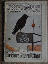 Vogelbuch 1911 Pirol Raubwürger Lanius Ornithologie Vogelkunde Avifauna Ornis