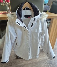 Spyder; weiße Damen Skijacke