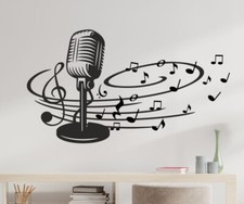 Wandtattoo Wandaufkleber Aufkleber Musik Music Note Lautsprecher Lied Song 337