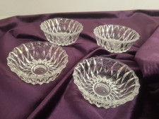 4 alte Kristallglas