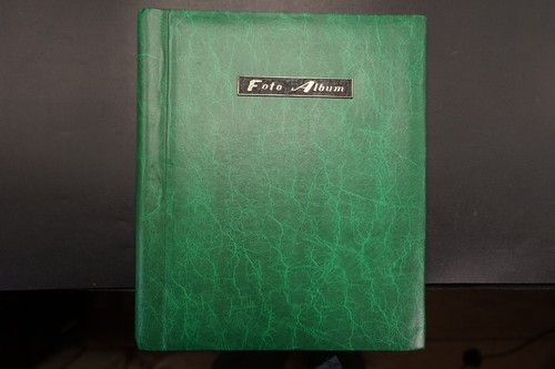 Vintage fotoalbum leer grün - fotoalbum,