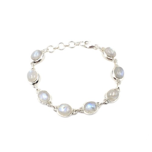 925 silber mondstein armband - 925,