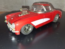 Chevrolett Corvette C1 Coupe Rot Dragster Friktionsantrieb Blechspielzeug